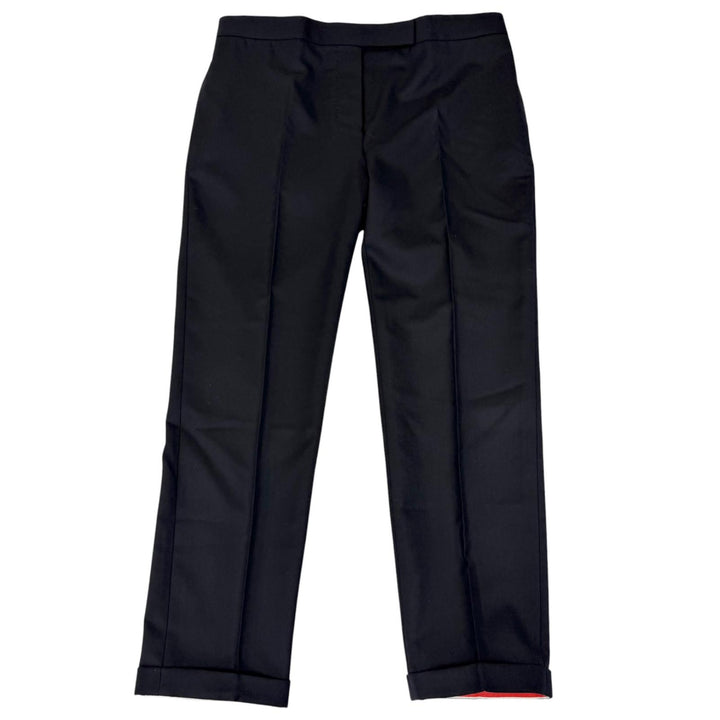 Pristine THOM BROWNE slacks Tricolor Trousers Navy wool mens 42 76PXB2
