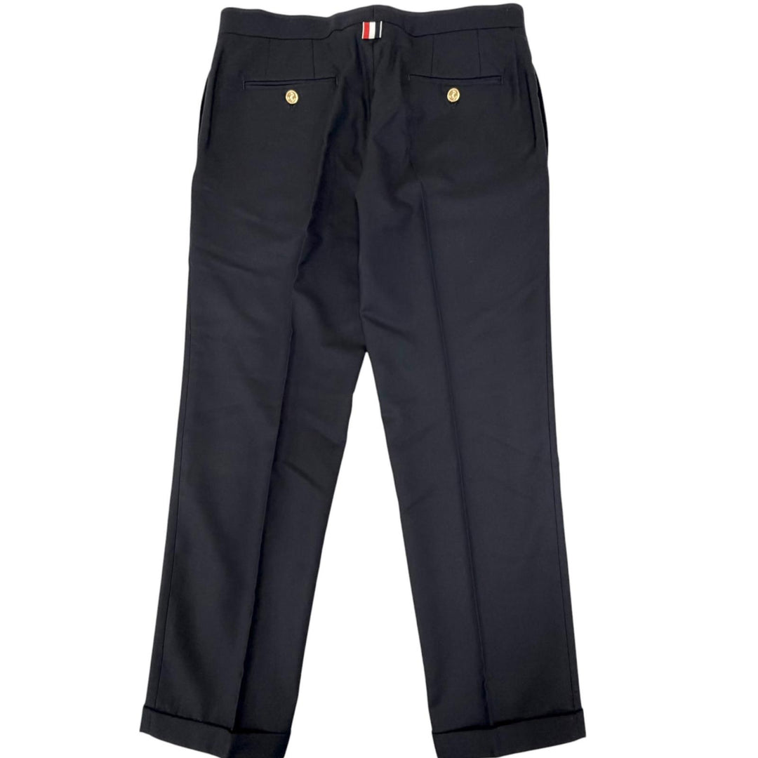 Pristine THOM BROWNE slacks Tricolor Trousers Navy wool mens 42 76PXB2