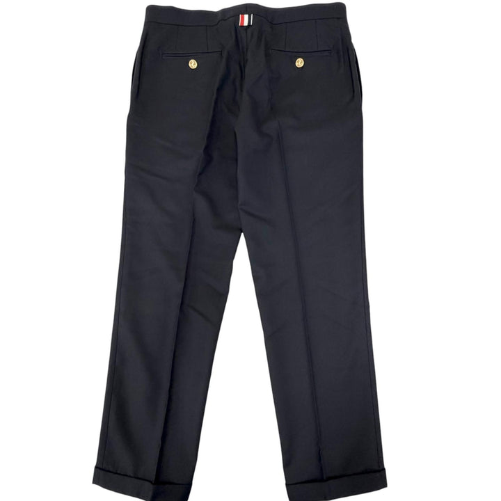 Pristine THOM BROWNE slacks Tricolor Trousers Navy wool mens 42 76PXB2