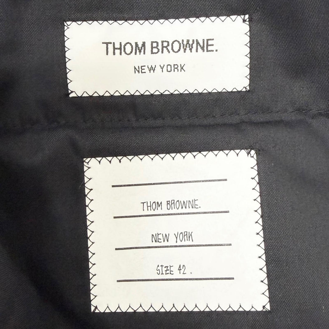 Pristine THOM BROWNE slacks Tricolor Trousers Navy wool mens 42 76PXB2
