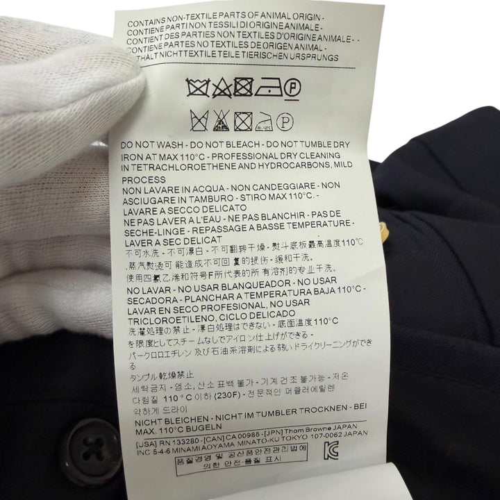 Pristine THOM BROWNE slacks Tricolor Trousers Navy wool mens 42 76PXB2