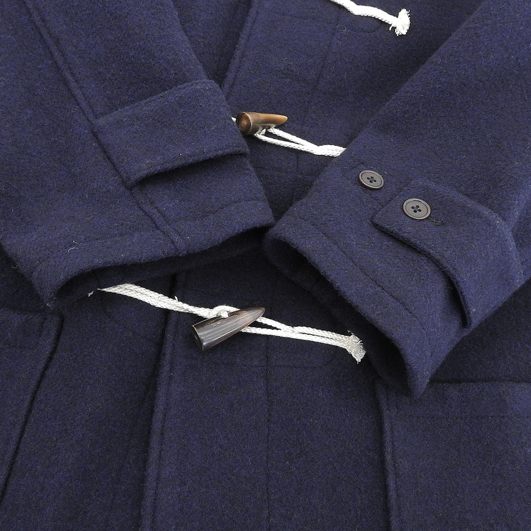 Great POLO RALPH LAUREN Duffel coat Toggle button, with hood Navy wool mens L