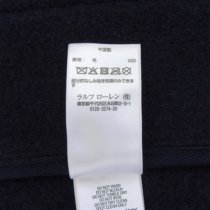 Great POLO RALPH LAUREN Duffel coat Toggle button, with hood Navy wool mens L