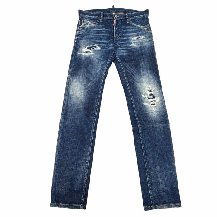 Discounted Great DSQUARED2 Denim pants Button fly Indigo cotton mens IT 44 S74LB1332