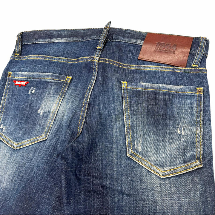 Discounted Great DSQUARED2 Denim pants Button fly Indigo cotton mens IT 44 S74LB1332