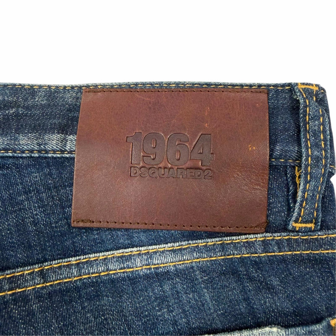 Discounted Great DSQUARED2 Denim pants Button fly Indigo cotton mens IT 44 S74LB1332