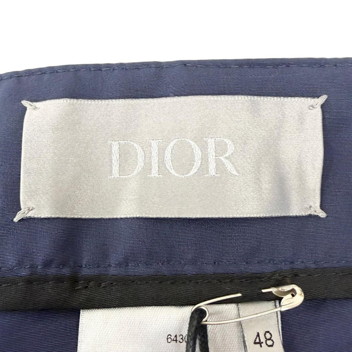 Pristine DIOR Pants Logo belt tapered pants chef Navy cotton mens 48