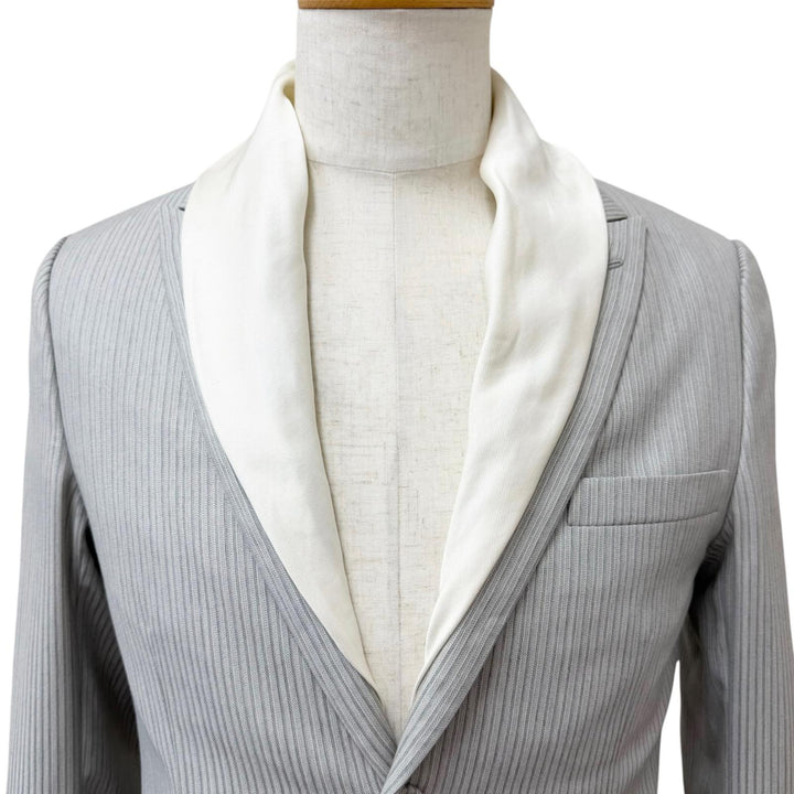 Excellent DIOR coat Stripe Pattern Tailored Type Layered gray wool mens 44