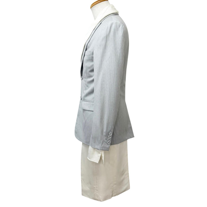 Excellent DIOR coat Stripe Pattern Tailored Type Layered gray wool mens 44