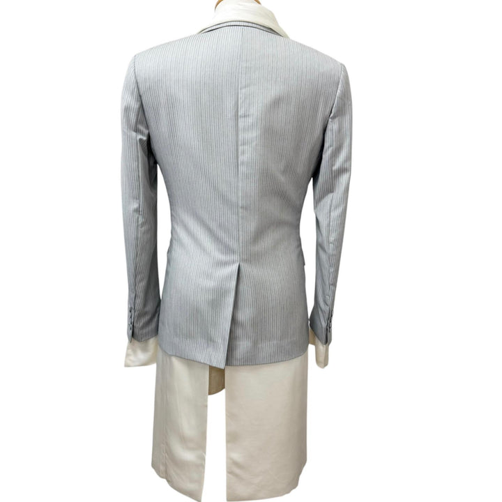 Excellent DIOR coat Stripe Pattern Tailored Type Layered gray wool mens 44
