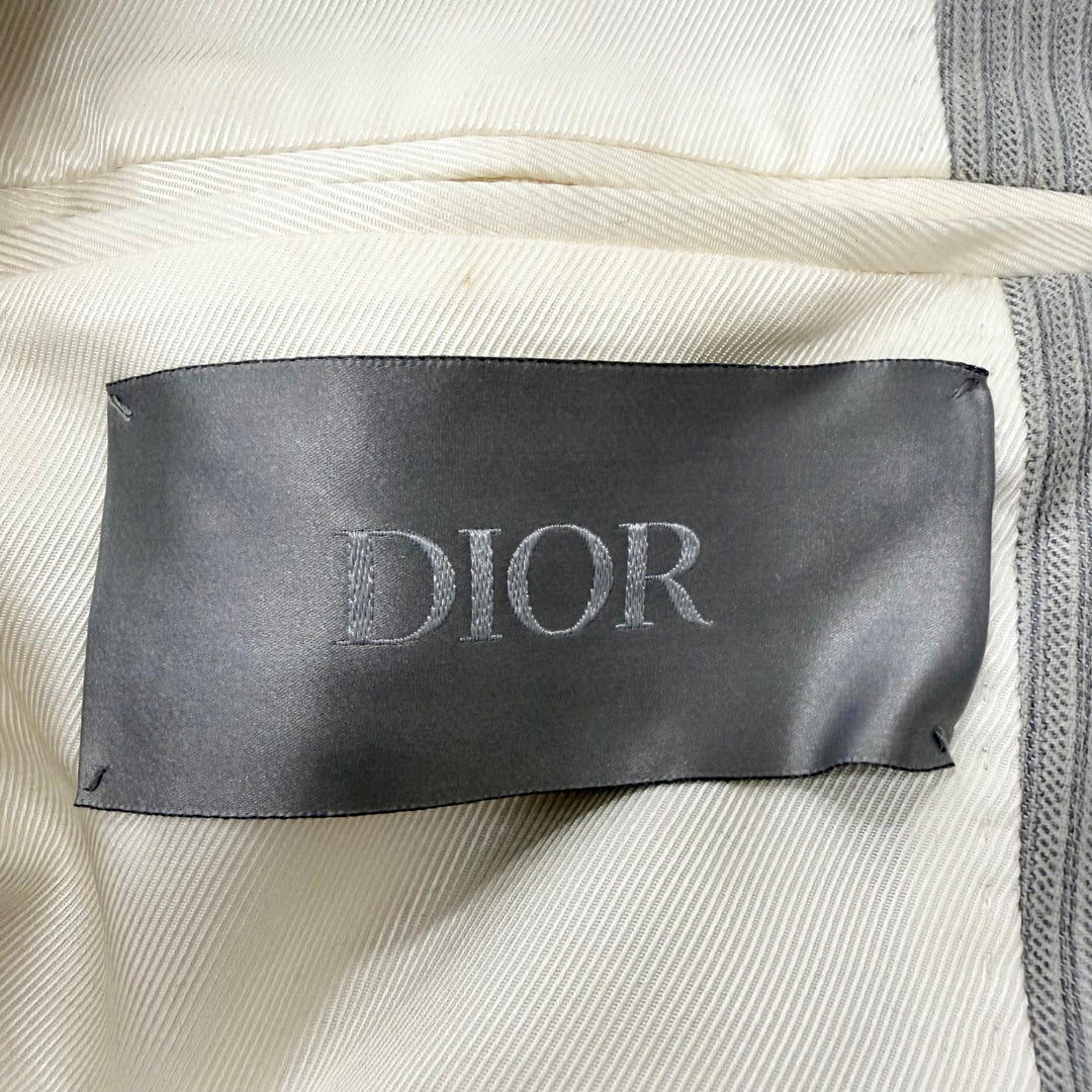 Excellent DIOR coat Stripe Pattern Tailored Type Layered gray wool mens 44