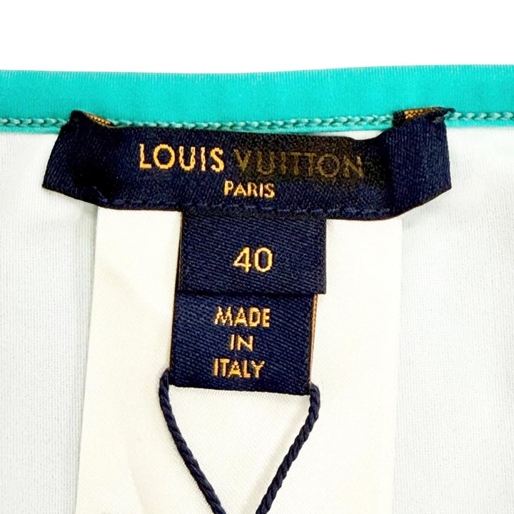Pristine LOUIS VUITTON one piece Logo swimwear swimsuit Emerald green Nylon 40