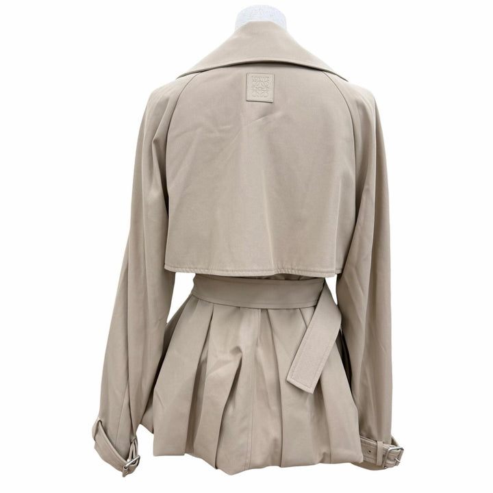 Excellent LOEWE coat Anagram Cotton Gabardine Belted Jacket beige 34 S540Y02XCE