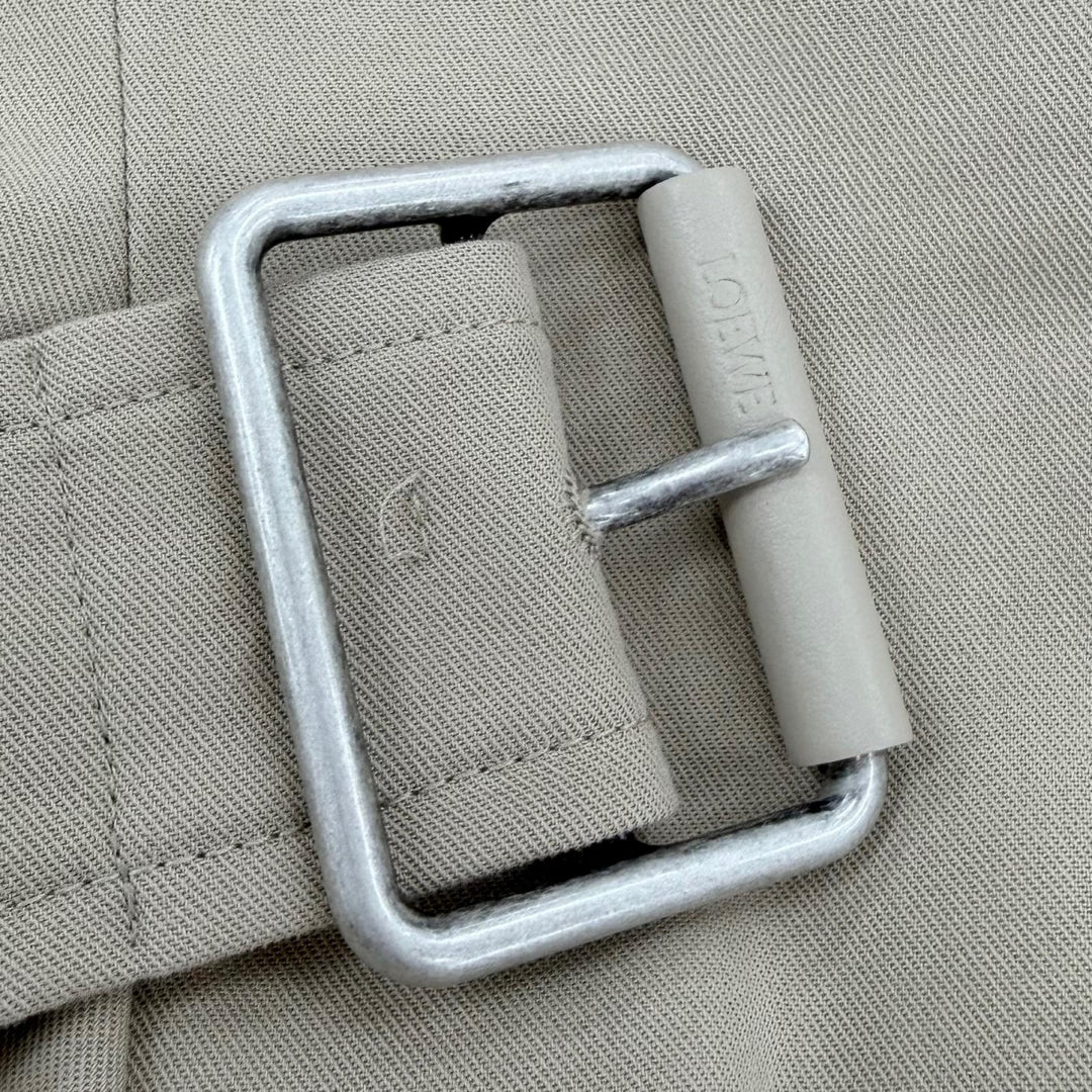 Excellent LOEWE coat Anagram Cotton Gabardine Belted Jacket beige 34 S540Y02XCE