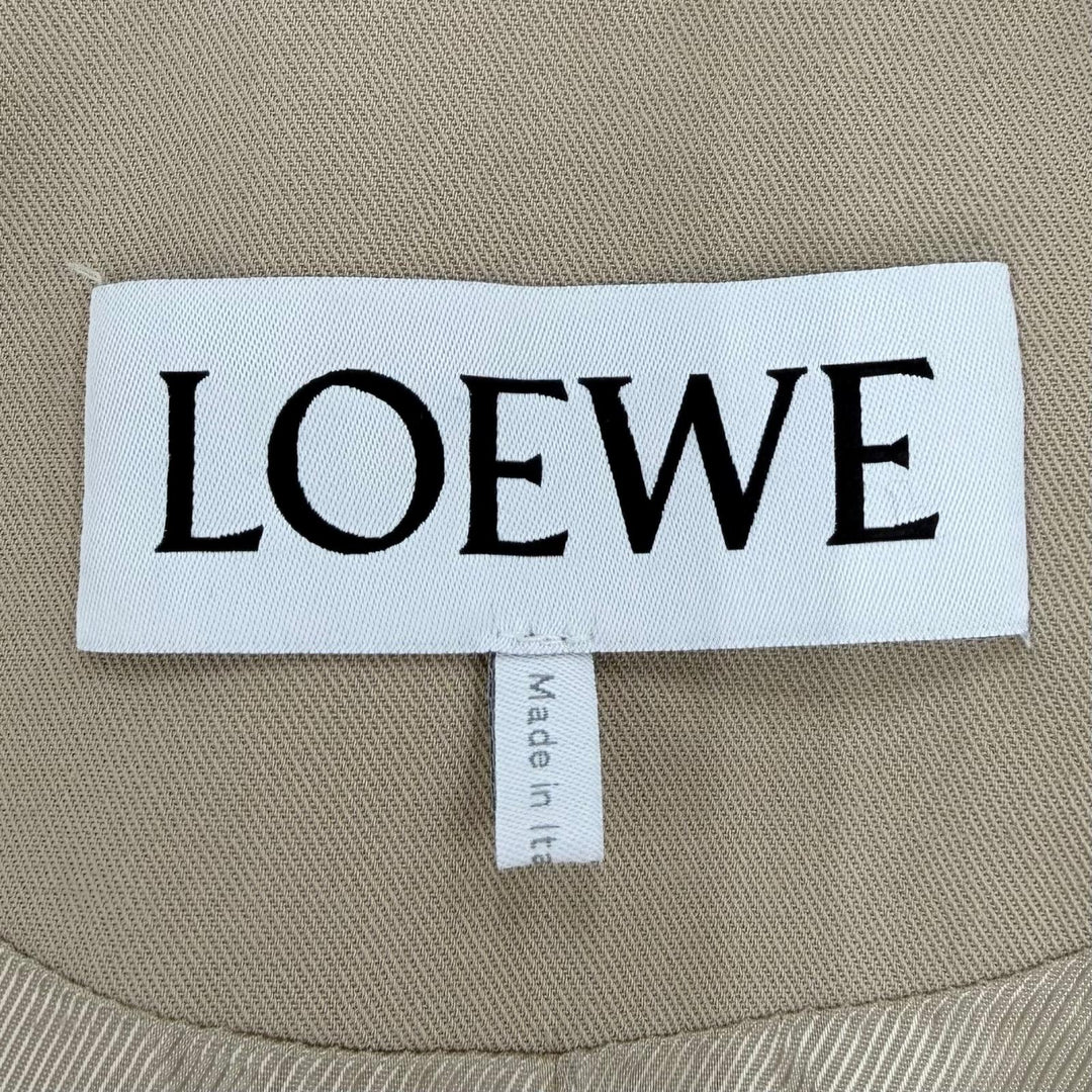 Excellent LOEWE coat Anagram Cotton Gabardine Belted Jacket beige 34 S540Y02XCE