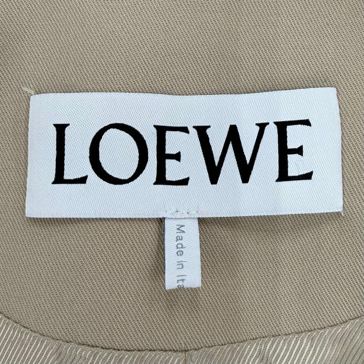 Excellent LOEWE coat Anagram Cotton Gabardine Belted Jacket beige 34 S540Y02XCE
