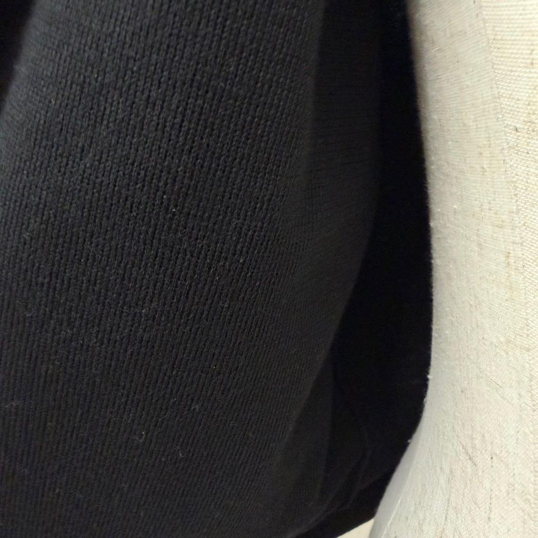 Great PRADA Blouson Triangle logo nylon panel black Virgin wool mens 48 UMG116