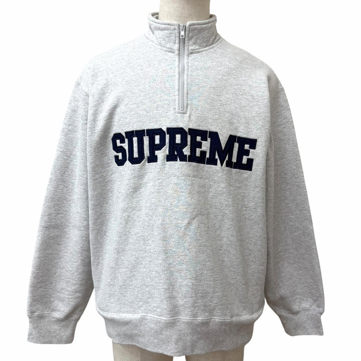 Discounted Great Supreme sweat Collegiate Half Zip Pullover Half zip Light gray
