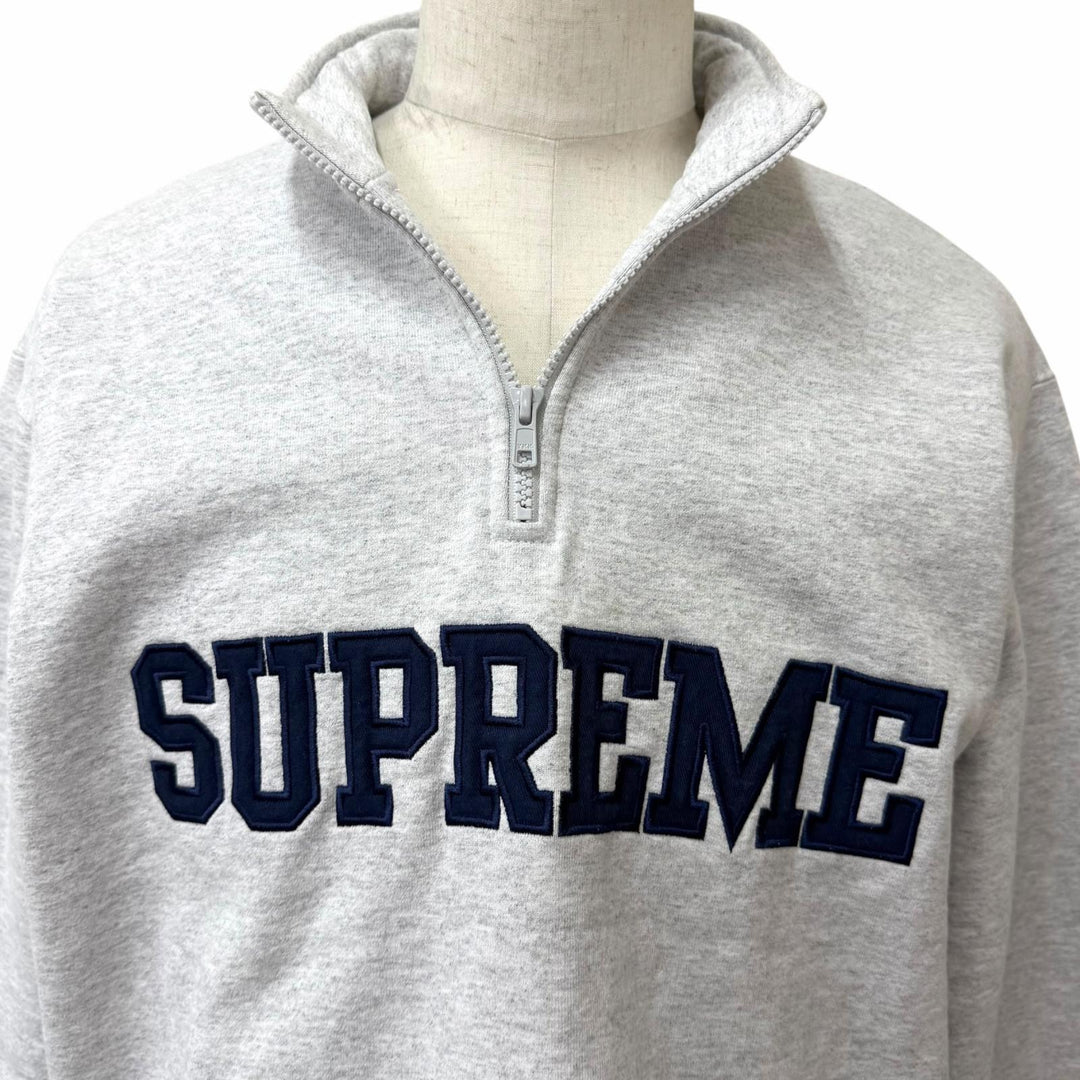 Discounted Great Supreme sweat Collegiate Half Zip Pullover Half zip Light gray