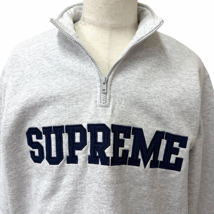 Discounted Great Supreme sweat Collegiate Half Zip Pullover Half zip Light gray