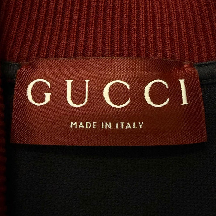 Great GUCCI Short sleeve polo shirt Logo embroidery cotton pique Navy cotton