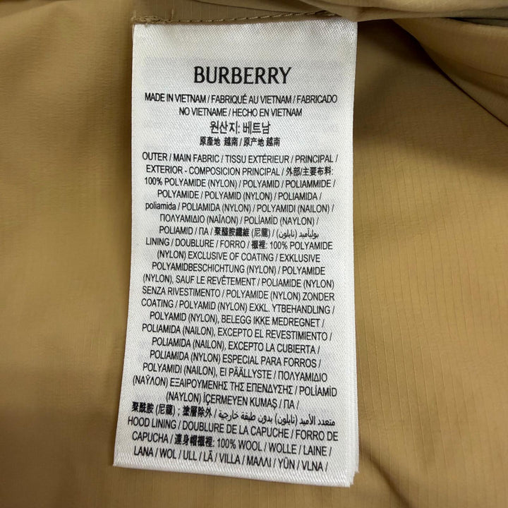 Great BURBERRY Down jacket Partially features Nova Check Pattern 2-way