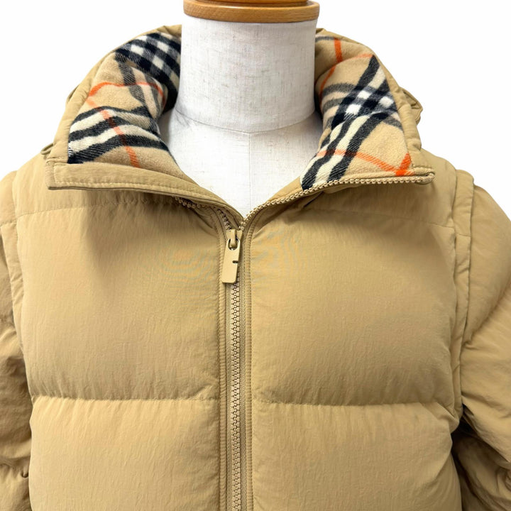 Great BURBERRY Down jacket Partially features Nova Check Pattern 2-way
