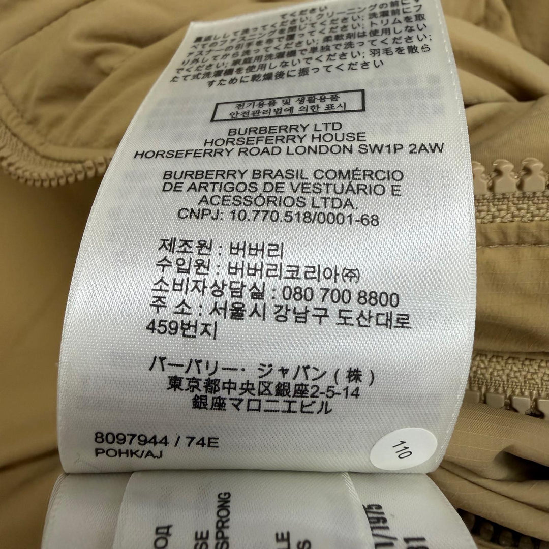 Great BURBERRY Down jacket Partially features Nova Check Pattern 2-way