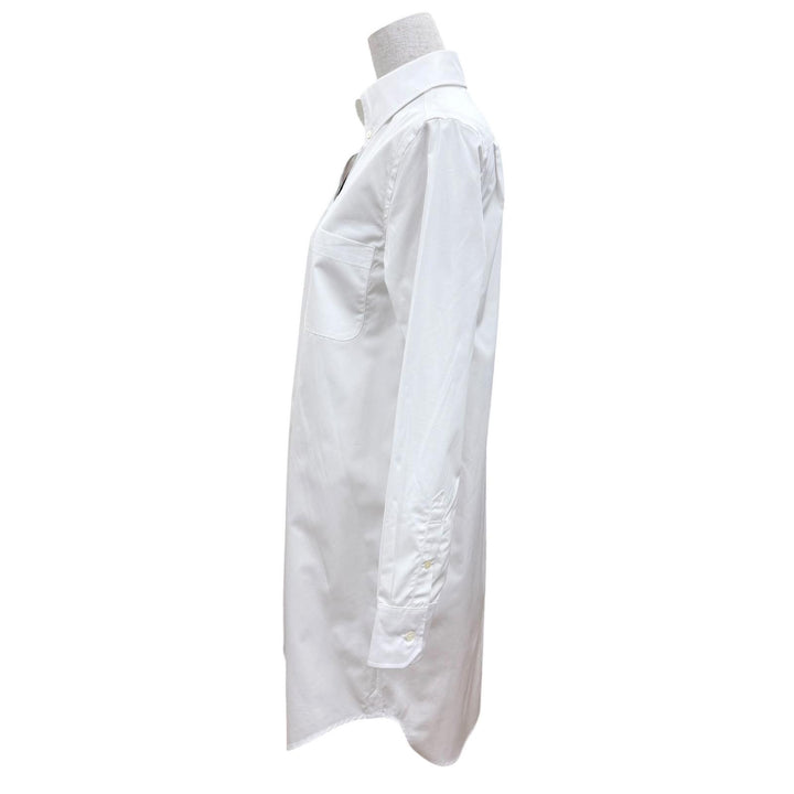 Pristine THOM BROWNE one piece Oxford Grosgrain Placket Mini Shirt Dress 40