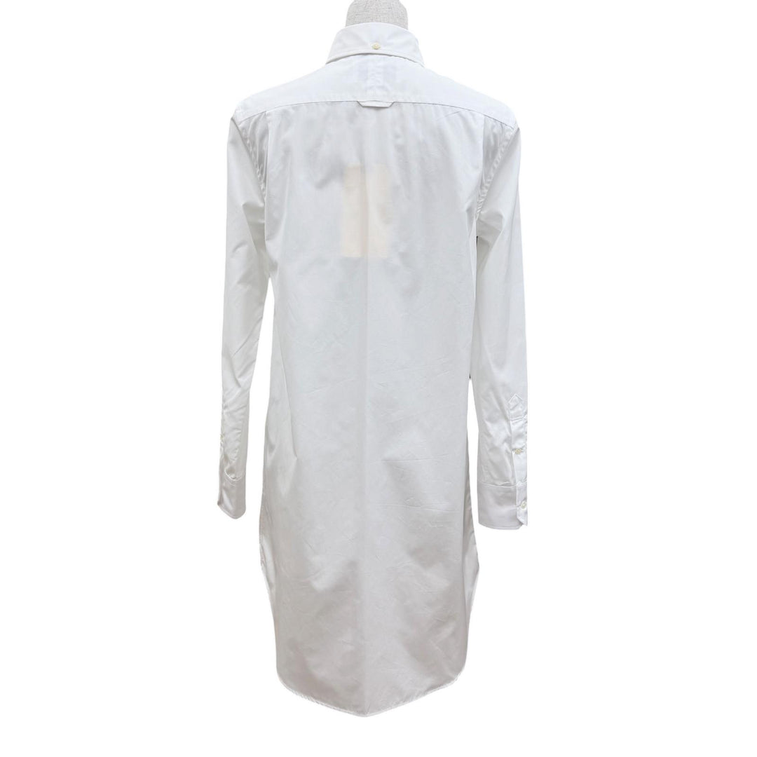 Pristine THOM BROWNE one piece Oxford Grosgrain Placket Mini Shirt Dress 40