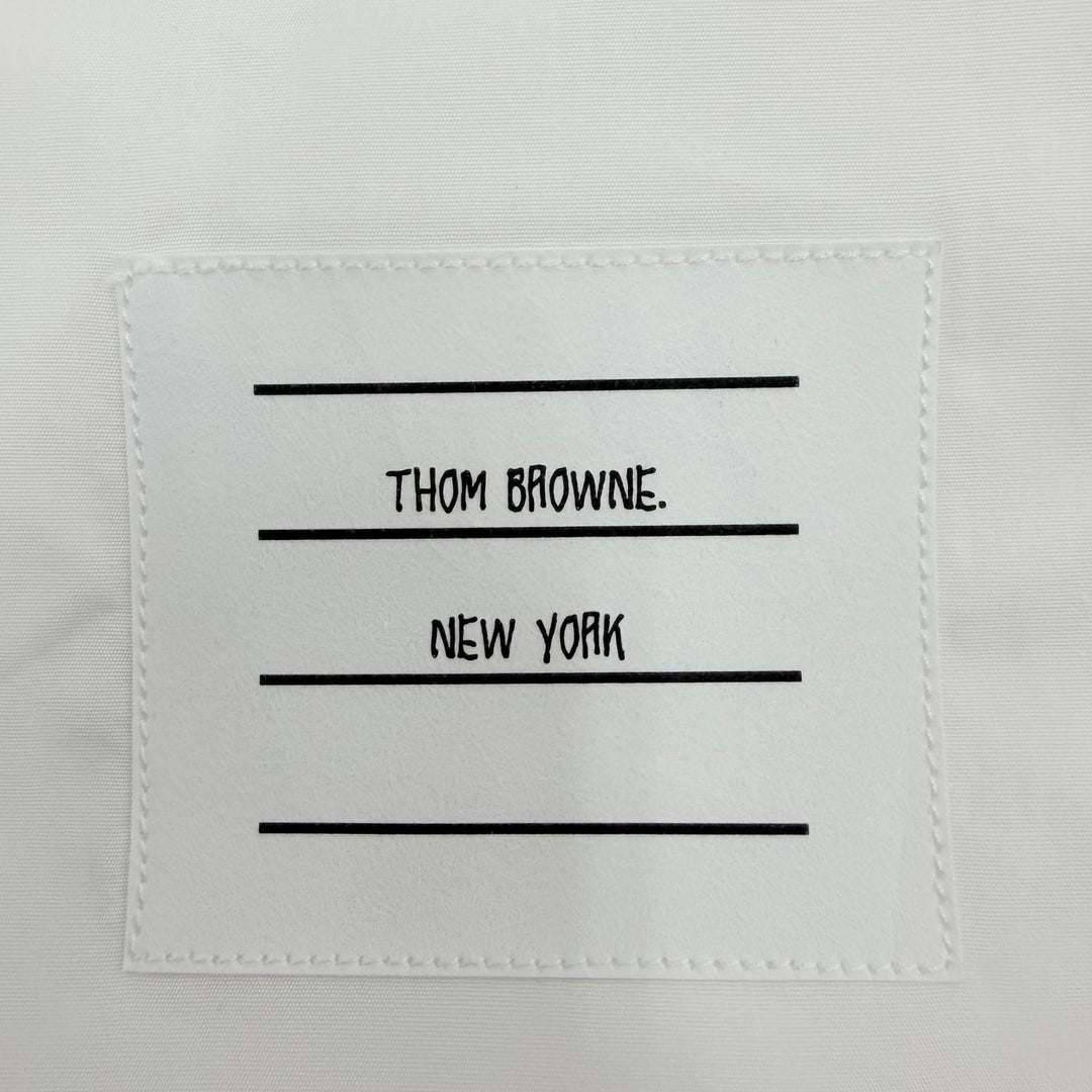Pristine THOM BROWNE one piece Oxford Grosgrain Placket Mini Shirt Dress 40