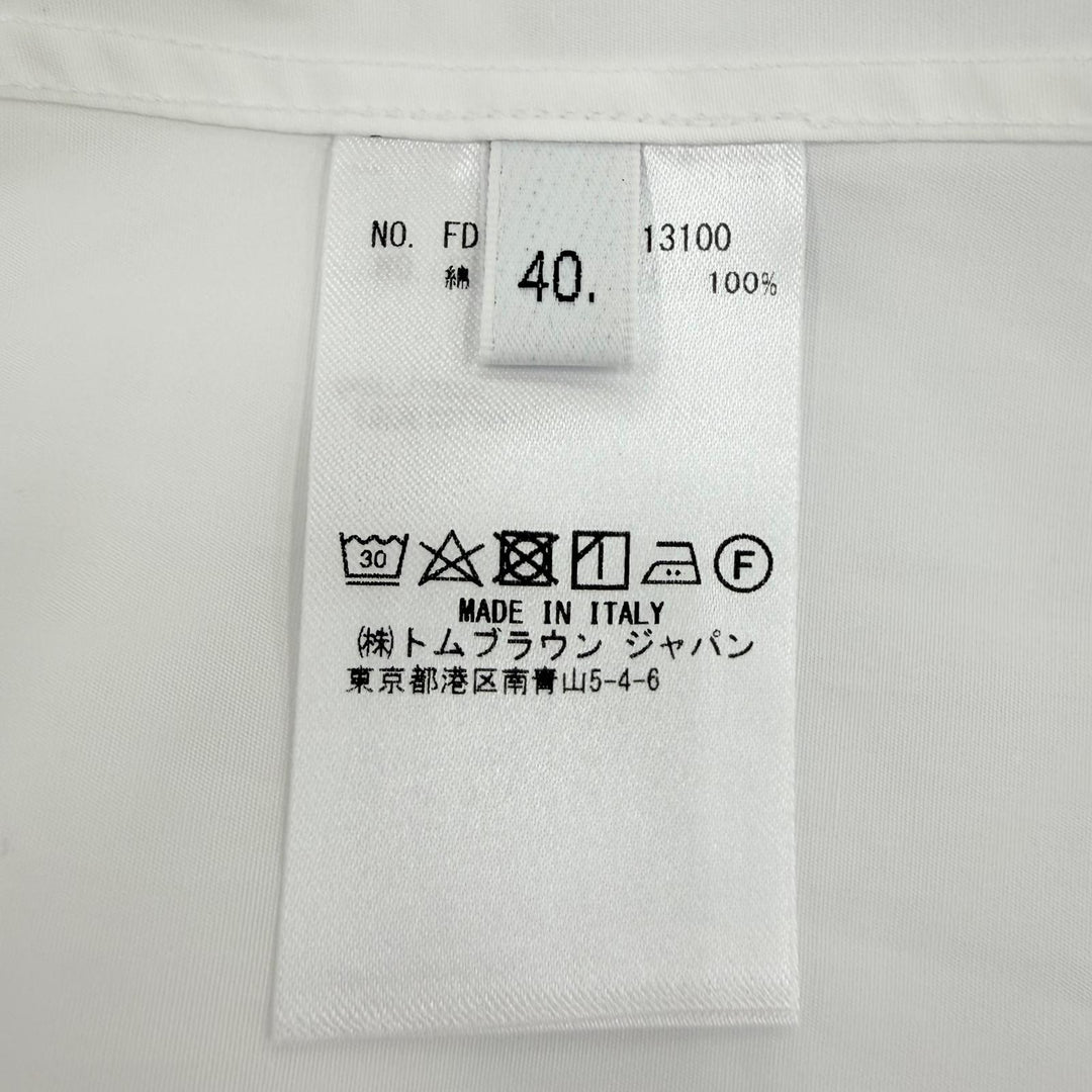 Pristine THOM BROWNE one piece Oxford Grosgrain Placket Mini Shirt Dress 40