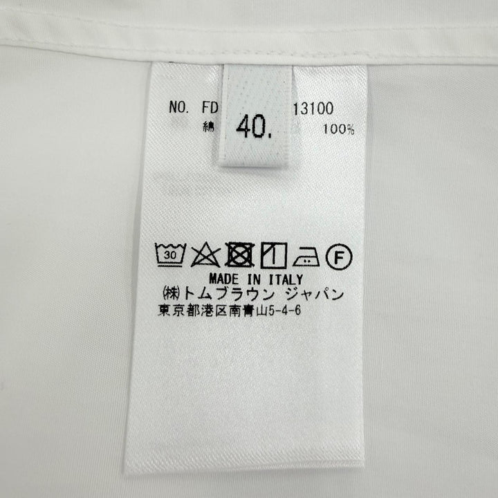 Pristine THOM BROWNE one piece Oxford Grosgrain Placket Mini Shirt Dress 40