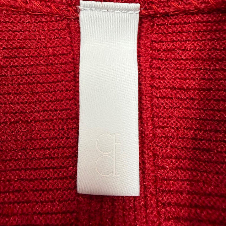 Excellent CFCL one piece POTTERY VELVET LONG BELL SLEEVE FLARE MINI DRESS Red F