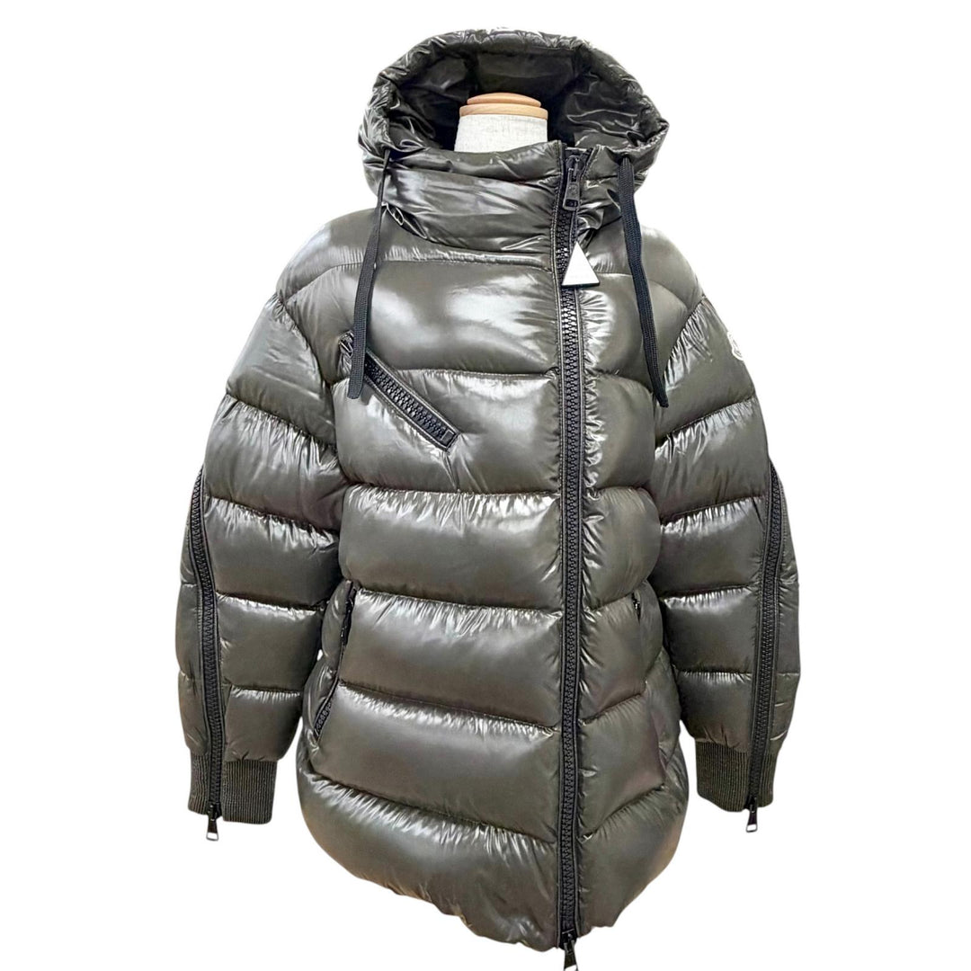 Pristine MONCLER Down jacket LIRIOPE Logo patch khaki Women 1 D20934690905