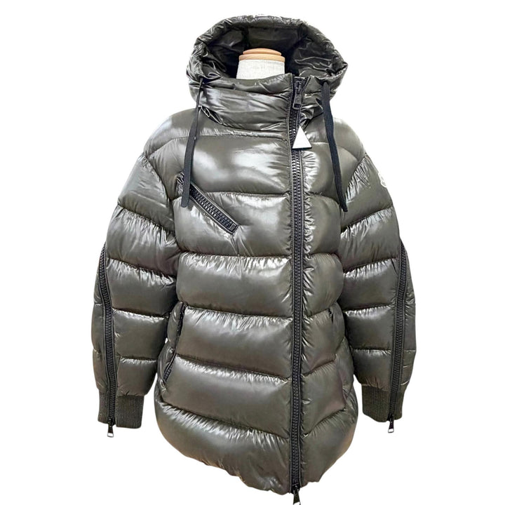 Pristine MONCLER Down jacket LIRIOPE Logo patch khaki Women 1 D20934690905