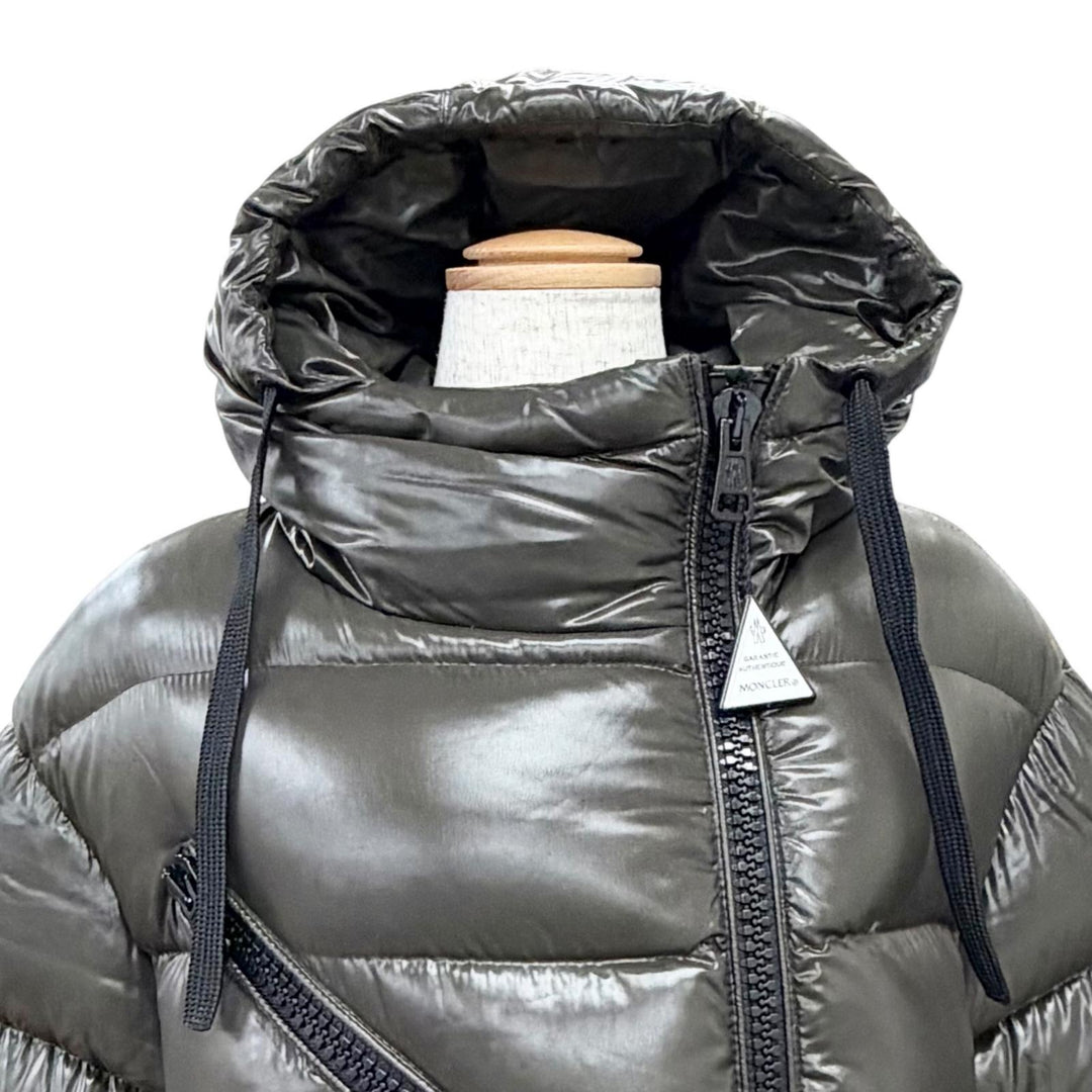 Pristine MONCLER Down jacket LIRIOPE Logo patch khaki Women 1 D20934690905