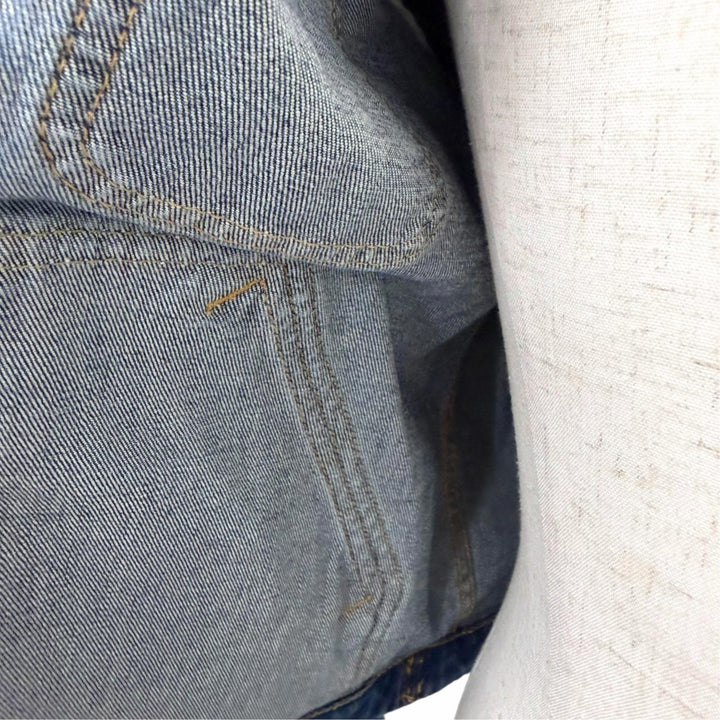 Discounted Great DSQUARED2 Denim Jacket Smurfs collaboration distressed finish Indigo blue