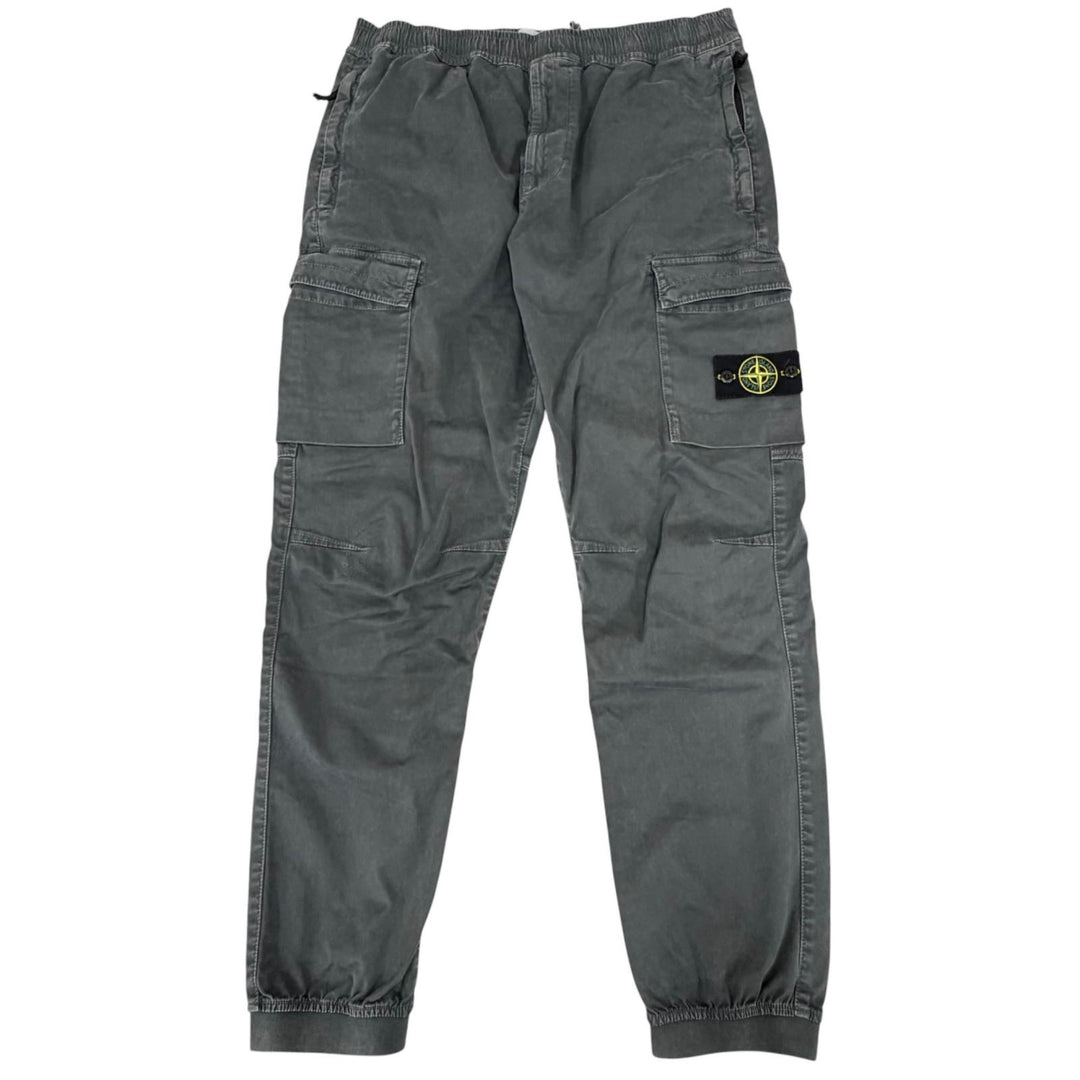 Great STONE ISLAND Pants Fade-finished cargo gray cotton mens 38 7615313L1