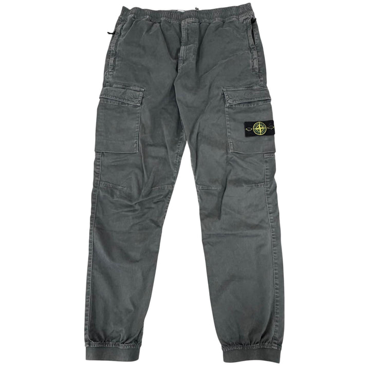 Great STONE ISLAND Pants Fade-finished cargo gray cotton mens 38 7615313L1
