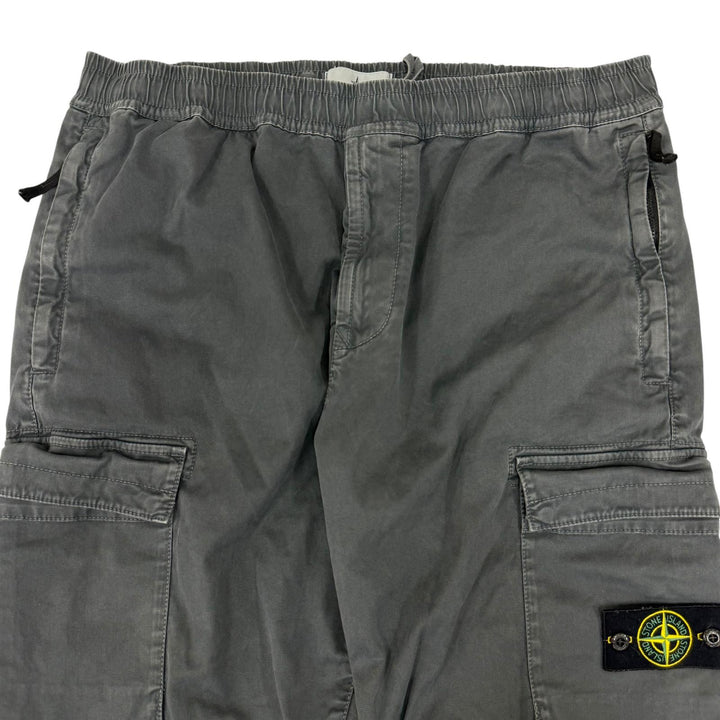 Great STONE ISLAND Pants Fade-finished cargo gray cotton mens 38 7615313L1