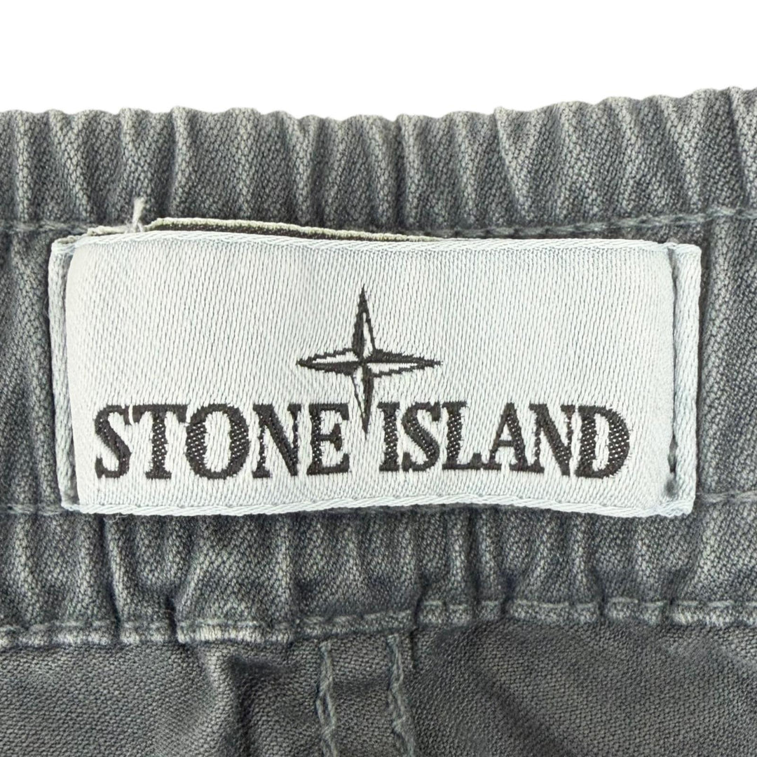Great STONE ISLAND Pants Fade-finished cargo gray cotton mens 38 7615313L1