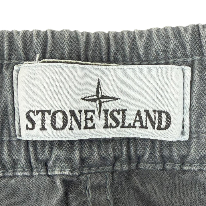 Great STONE ISLAND Pants Fade-finished cargo gray cotton mens 38 7615313L1