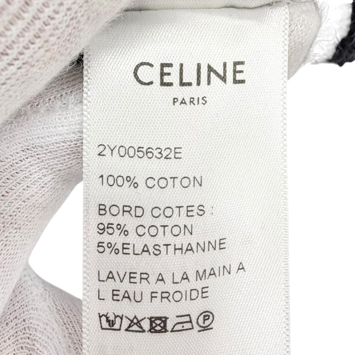 Excellent CELINE hoodie Invitation Back Logo Hoodie black cotton S 2Y005632E
