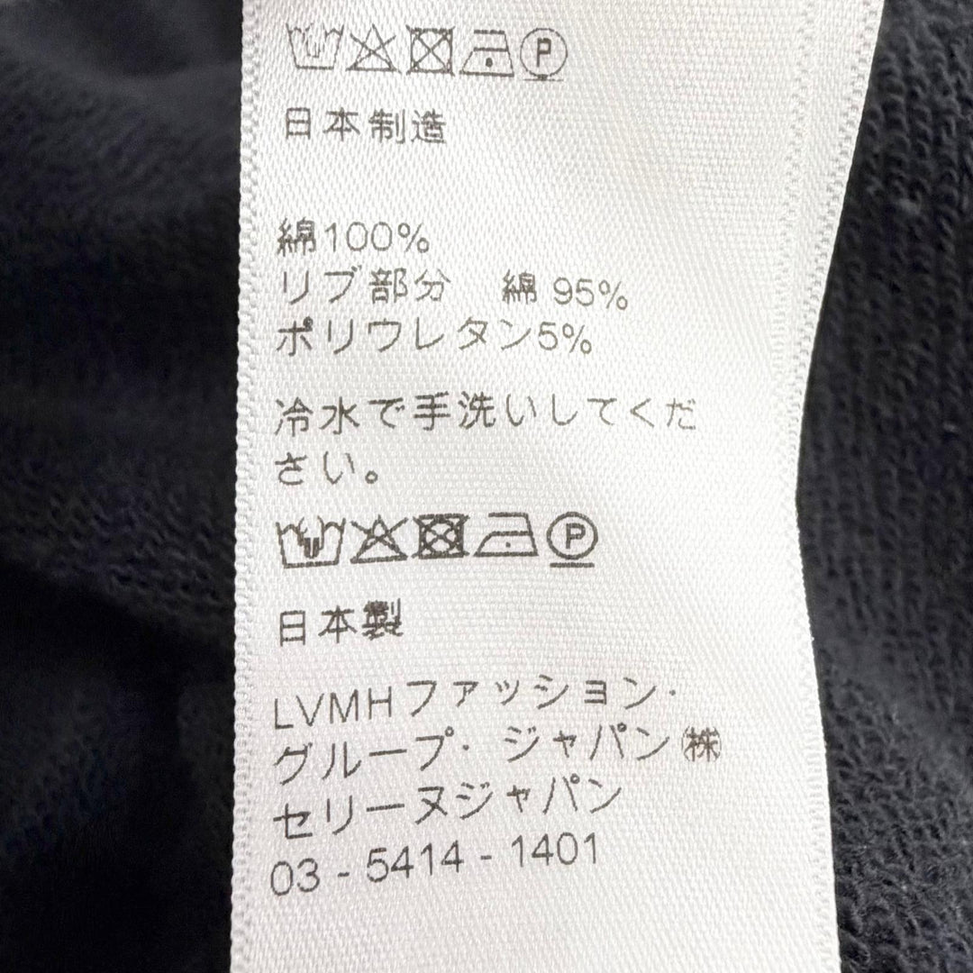 Excellent CELINE hoodie Invitation Back Logo Hoodie black cotton S 2Y005632E