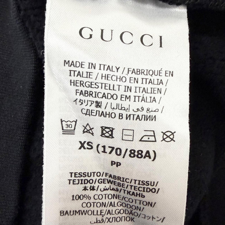 Great GUCCI hoodie Interlocking G logo print sweatshirt black cotton