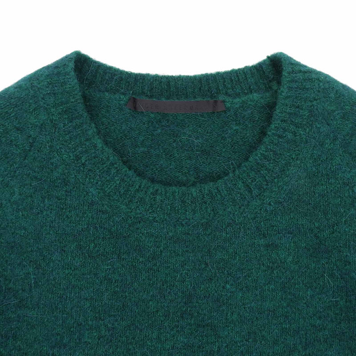 Excellent HAIDER ACKERMANN knit Border crew neck green poly acrylic mens S