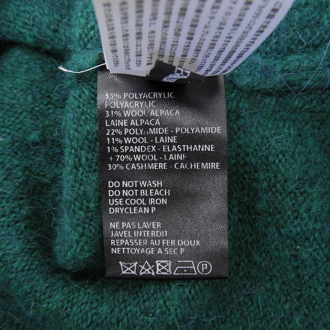 Excellent HAIDER ACKERMANN knit Border crew neck green poly acrylic mens S