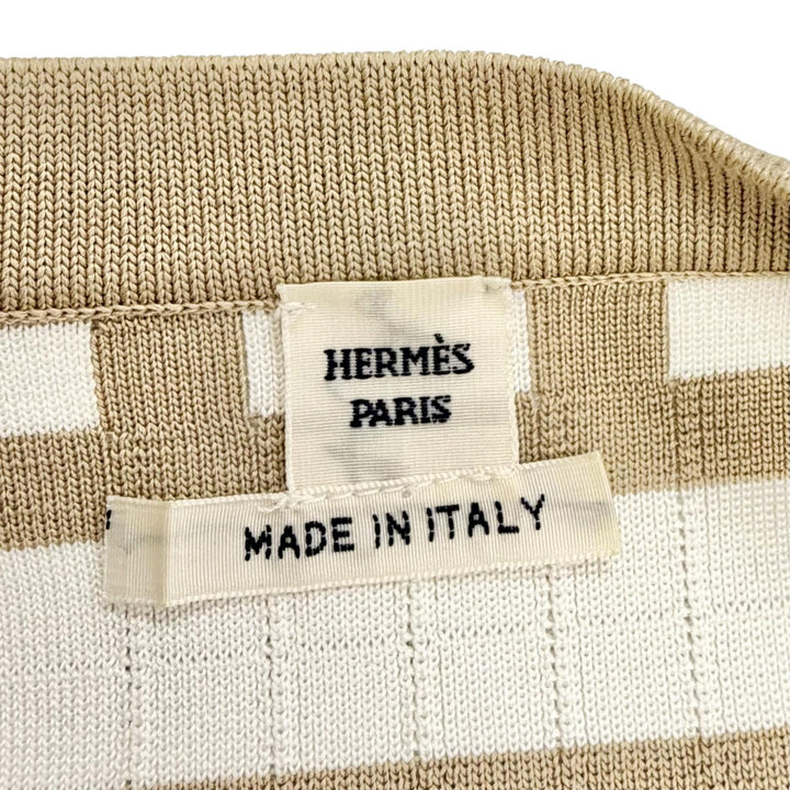 Excellent HERMES Blouson Mosaic zip-up knit jacket/blouson, cropped 36 4E2225DJ
