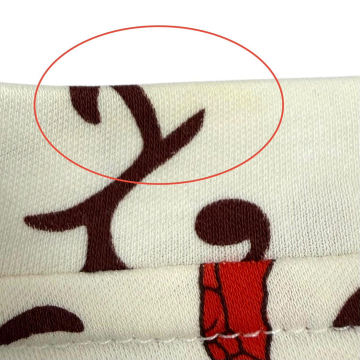 Excellent HERMES one piece Horse tack pattern T-shirt Ivory cotton 44 4E4523DL